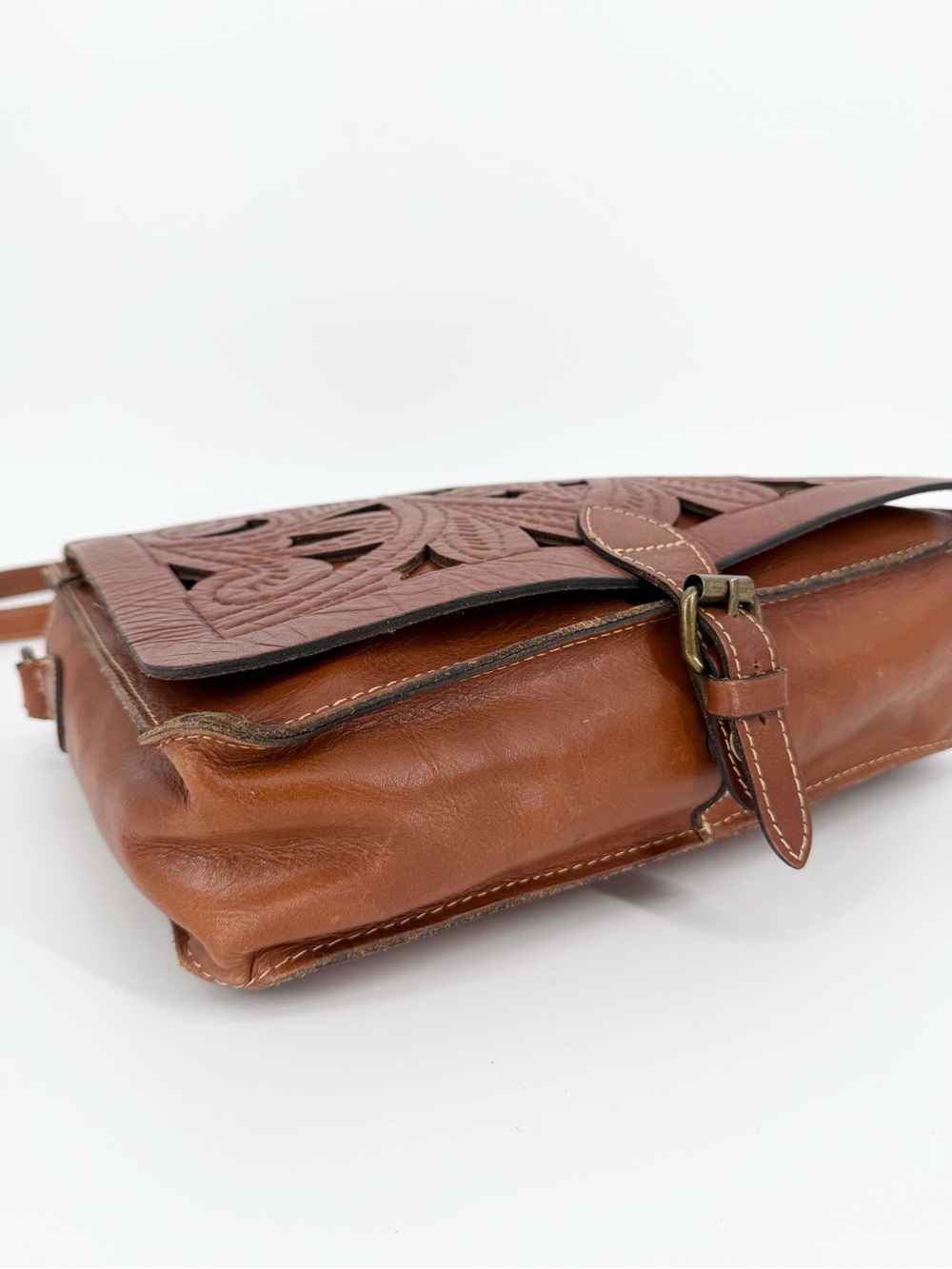 Patricia Nash Cutout Tooled Leather Crossbody Bag-Imperial Limited-Florence - Picture 5 of 13